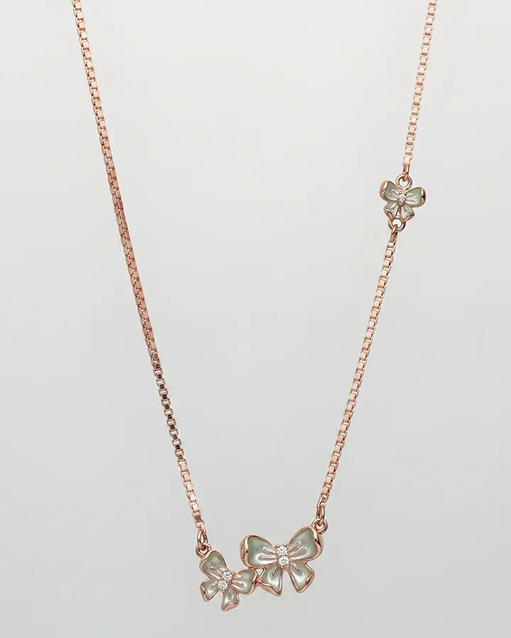 Twin Bow Chain  in 92.5 Silver