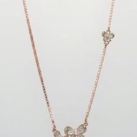 Twin Bow Chain  in 92.5 Silver