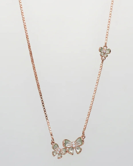 Twin Bow Chain  in 92.5 Silver