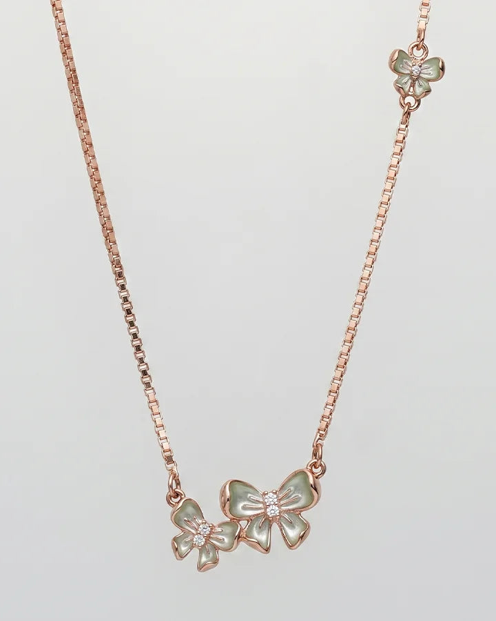 Twin Bow Chain  in 92.5 Silver