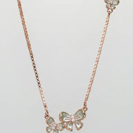 Twin Bow Chain  in 92.5 Silver