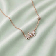 Dual Bow Chain  in 92.5 Silver