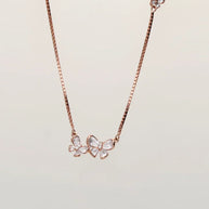 Dual Bow Chain  in 92.5 Silver