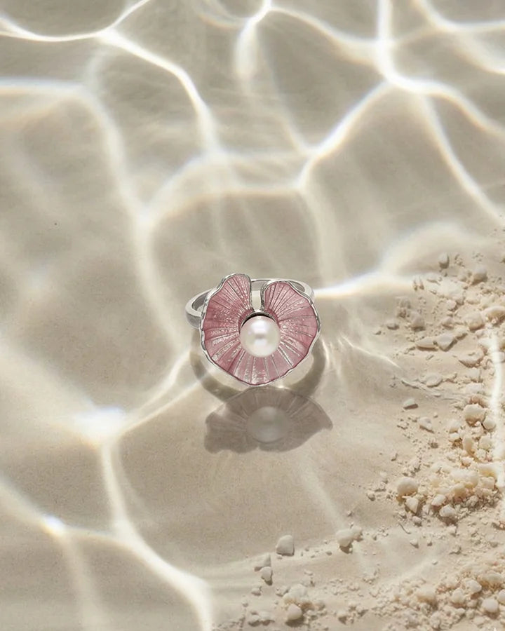 Luna Pearl Ring in 92.5 Silver