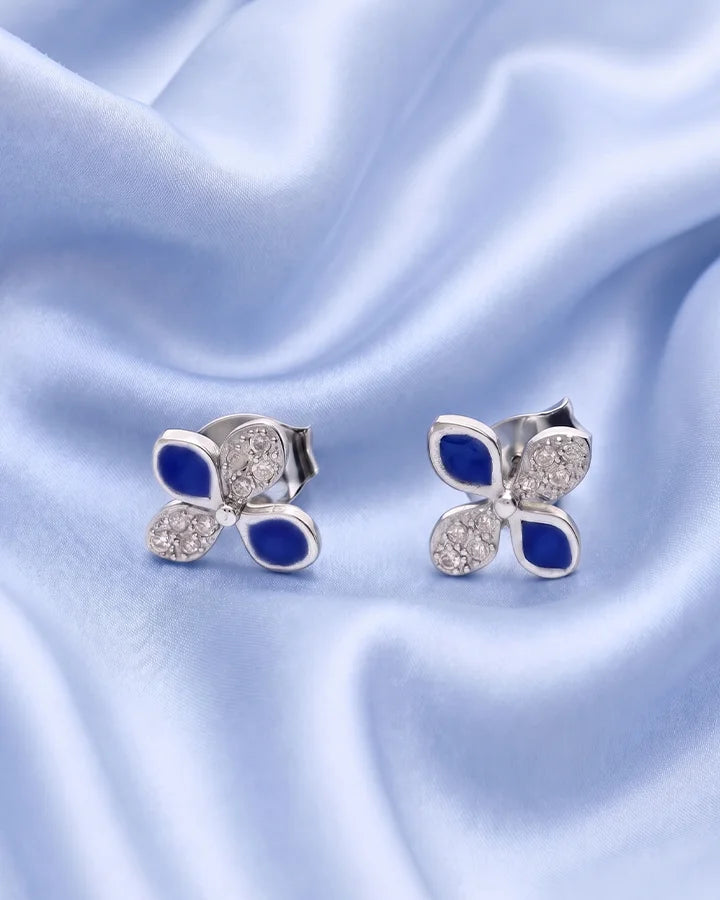 Neel Pushp Studs 92.5 Silver
