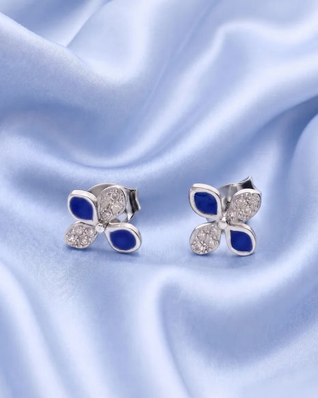 Neel Pushp Studs 92.5 Silver