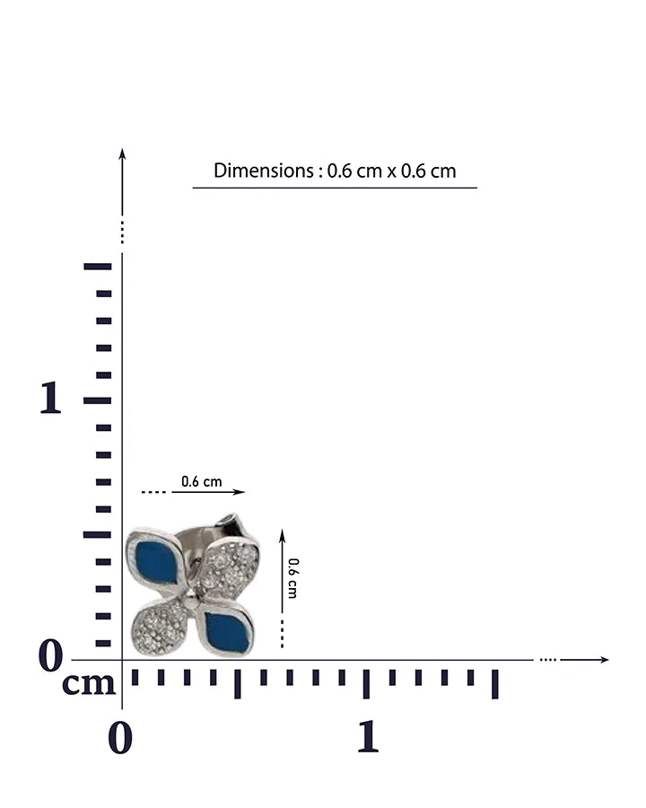 Neel Pushp Studs 92.5 Silver