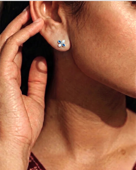Neel Pushp Studs 92.5 Silver