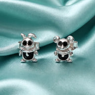 Kaali Khargosh Studs 92.5 Silver