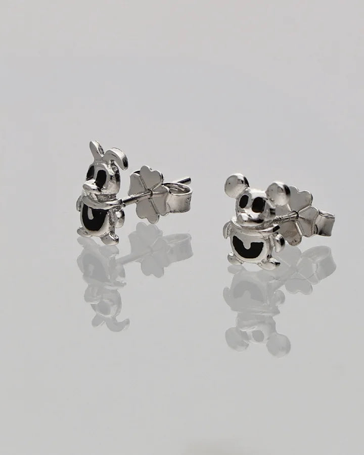 Kaali Khargosh Studs 92.5 Silver