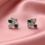 Panna Pushp Studs 92.5 Silver