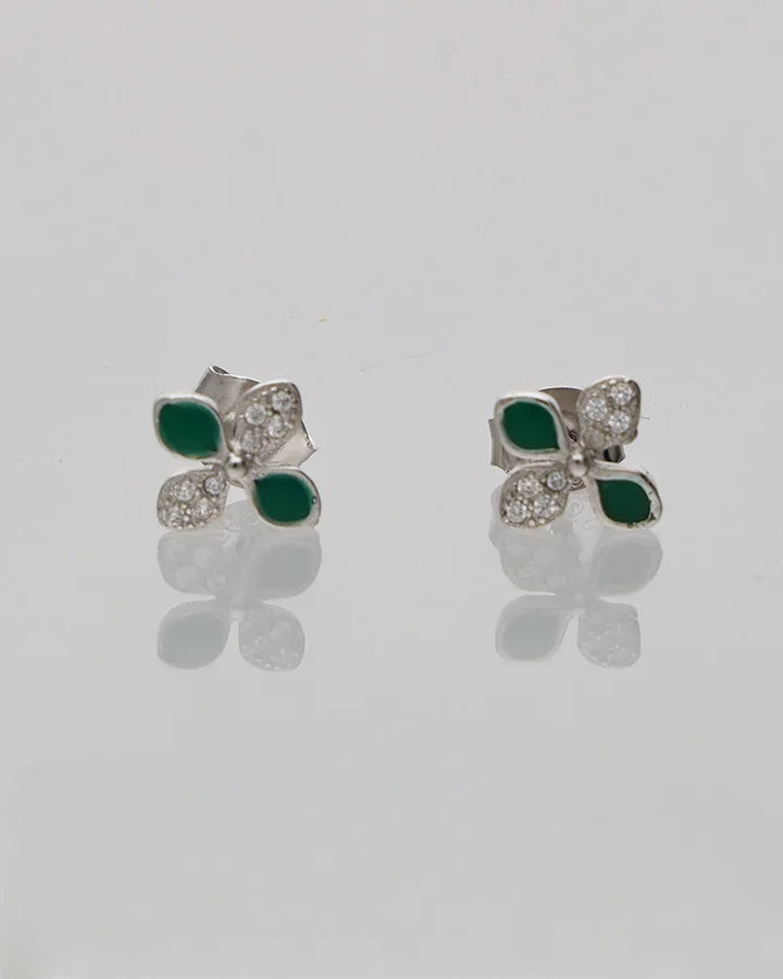 Panna Pushp Studs 92.5 Silver