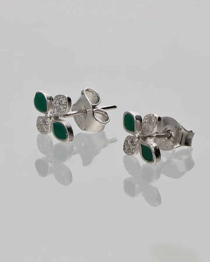 Panna Pushp Studs 92.5 Silver