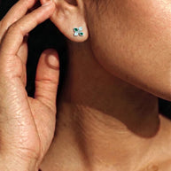 Panna Pushp Studs 92.5 Silver