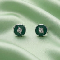 Hara Chakra Studs 92.5 Silver