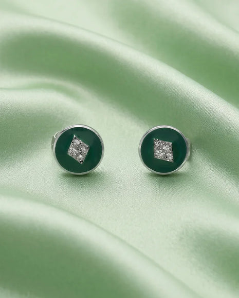 Hara Chakra Studs 92.5 Silver