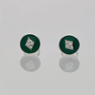 Hara Chakra Studs 92.5 Silver