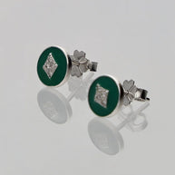 Hara Chakra Studs 92.5 Silver