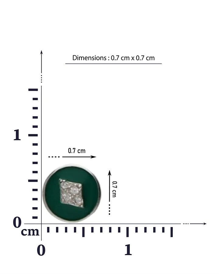 Hara Chakra Studs 92.5 Silver