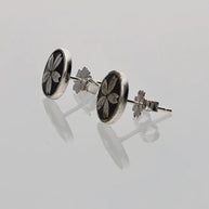 Kaali Pushp Studs 92.5 Silver