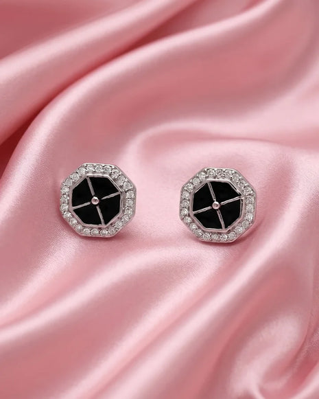 Shyaam Hexa Studs 92.5 Silver