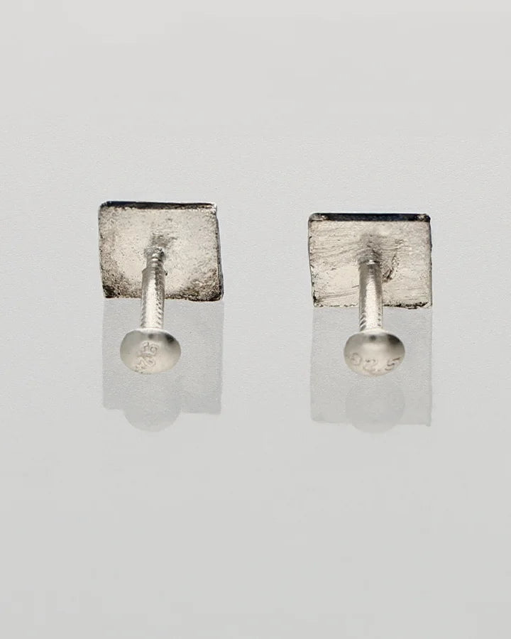 Virasat Square Studs 92.5 Silver