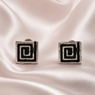 Virasat Square Studs 92.5 Silver