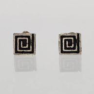 Virasat Square Studs 92.5 Silver