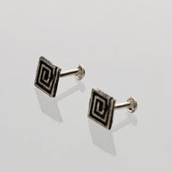 Virasat Square Studs 92.5 Silver