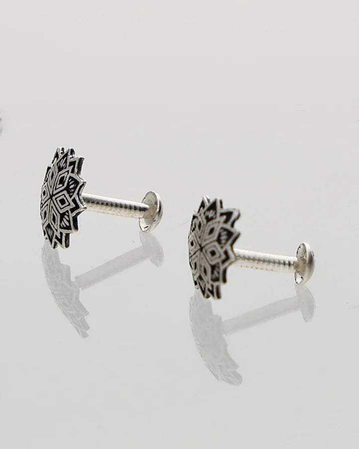 Meher Floral Studs 92.5 Silver