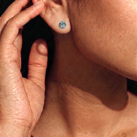 Meher Floral Studs 92.5 Silver