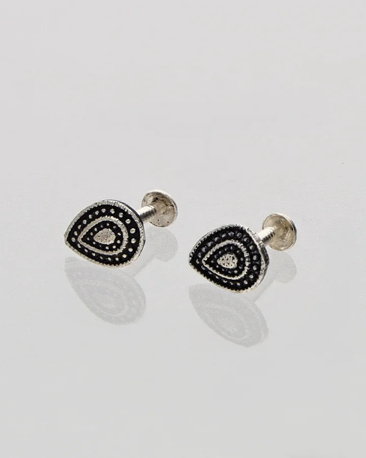 Rajwadi Pan Studs 92.5 Silver