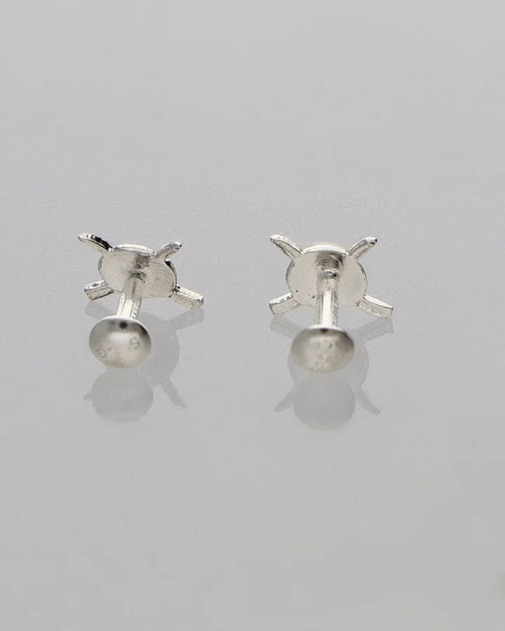 Veer Dhaal Studs 92.5 Silver