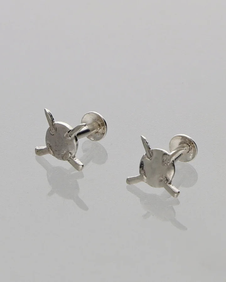 Veer Dhaal Studs 92.5 Silver