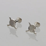 Veer Dhaal Studs 92.5 Silver