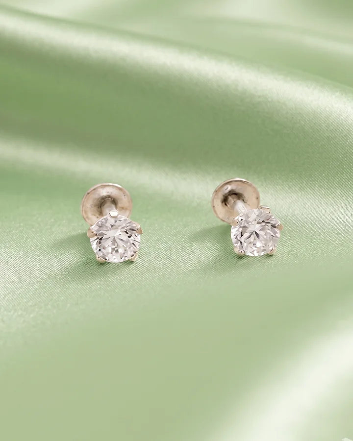 Chandrika Round Studs 92.5 Silver