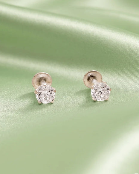 Chandrika Round Studs 92.5 Silver