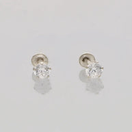 Chandrika Round Studs 92.5 Silver