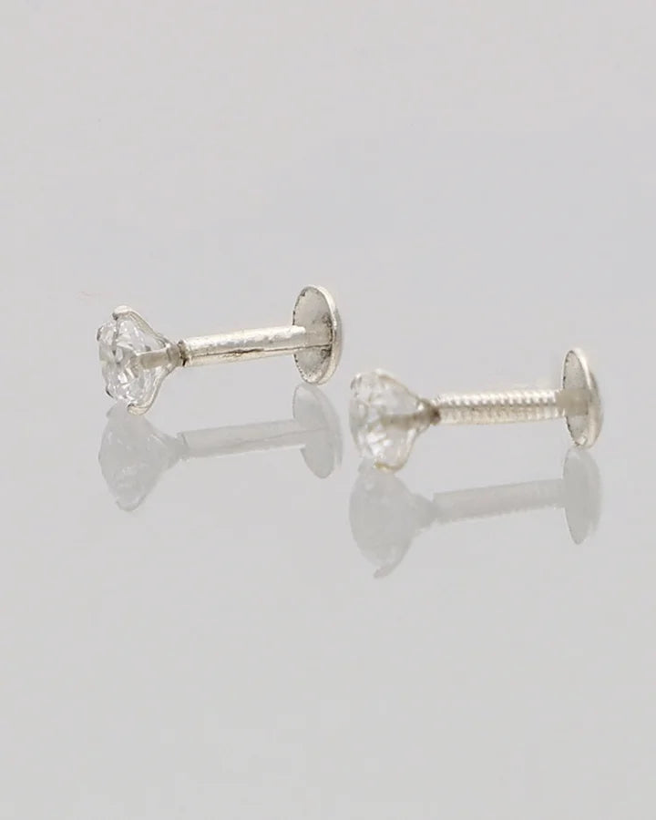 Chandrika Round Studs 92.5 Silver