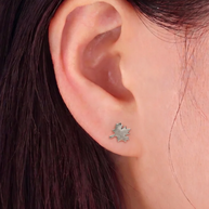 Pankh Leaf Studs 92.5 Silver