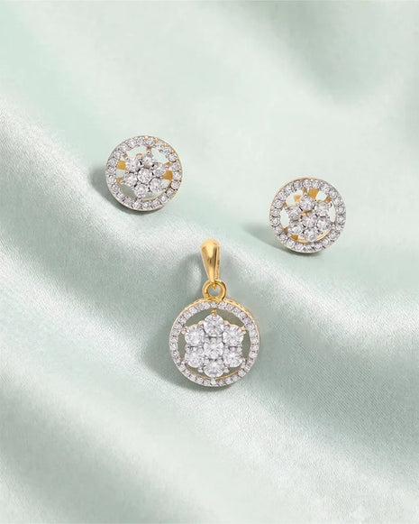 Celestial Spark Pendant Set in 92.5 Silver
