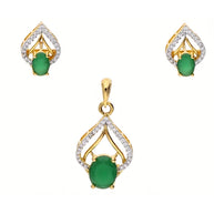 Ruby Drop Glow Pendant Set in 92.5 Silver