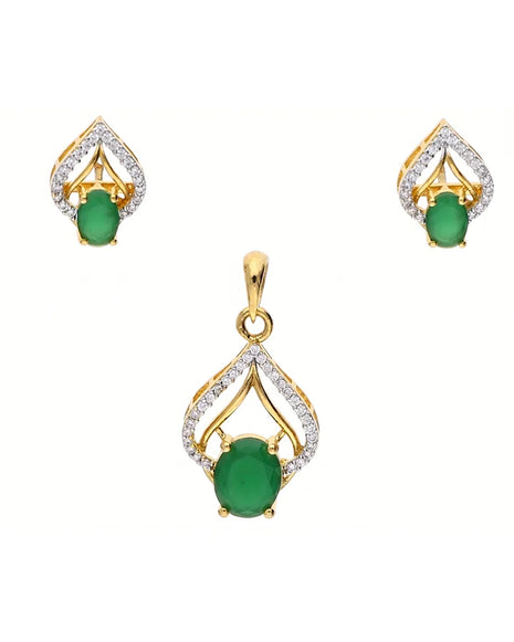 Basil Green Glow Duo in 92.5 Silver