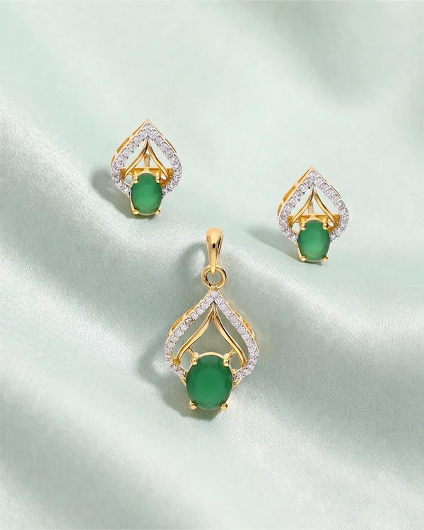 Basil Green Glow Duo in 92.5 Silver