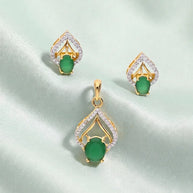 Ruby Drop Glow Pendant Set in 92.5 Silver
