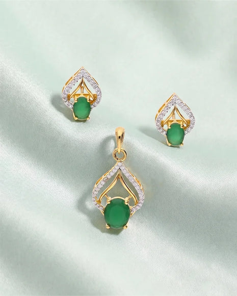 Basil Green Glow Duo in 92.5 Silver