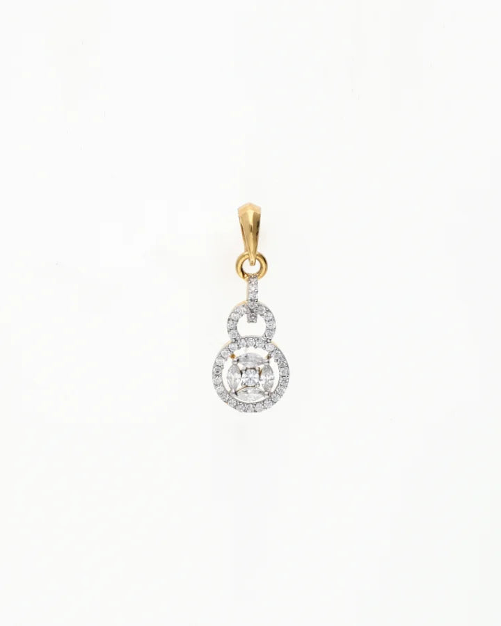 Pearl Drop Charm Pendant Set in 92.5 Silver
