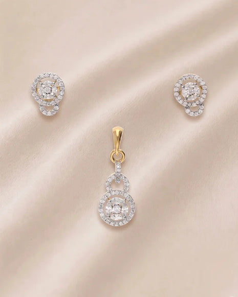 Stone Drop Charm Duo in 92.5 Silver