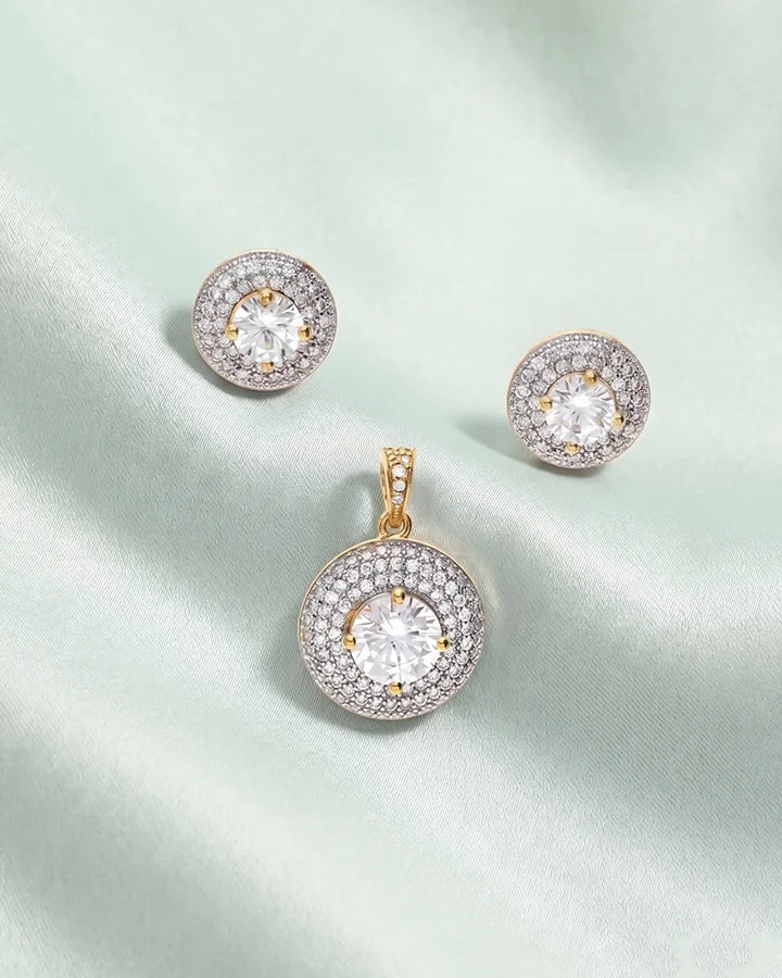 Regal Shine Pendant Set in 92.5 Silver