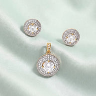 Regal Shine Pendant Set in 92.5 Silver